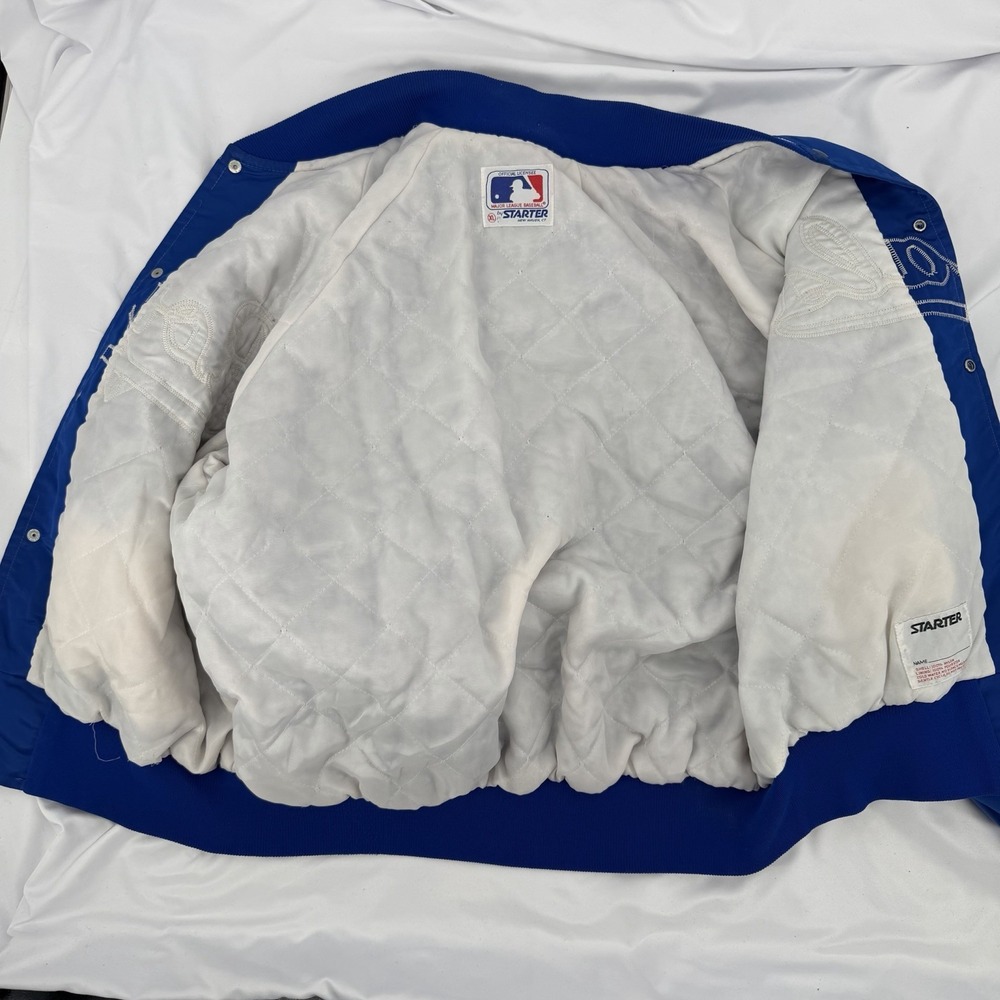 VTG Starter XL 80s 90s Kansas City Royals MLB Satin Bomber Jacket‎ W/Patch Rare - Picture 6 of 9